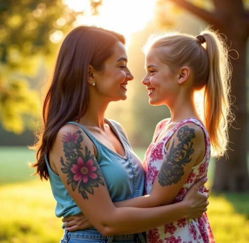 Tatouage mère-fille : 30 idées de motifs stylés et emplacements incontournables