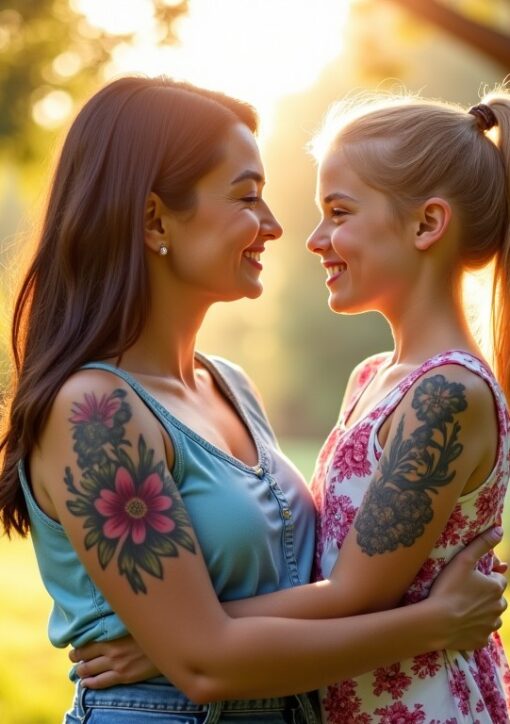 Tatouage mère-fille : 30 idées de motifs stylés et emplacements incontournables