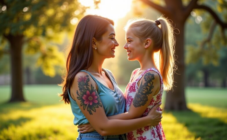 Tatouage mère-fille : 30 idées de motifs stylés et emplacements incontournables